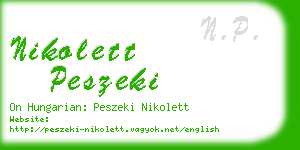 nikolett peszeki business card